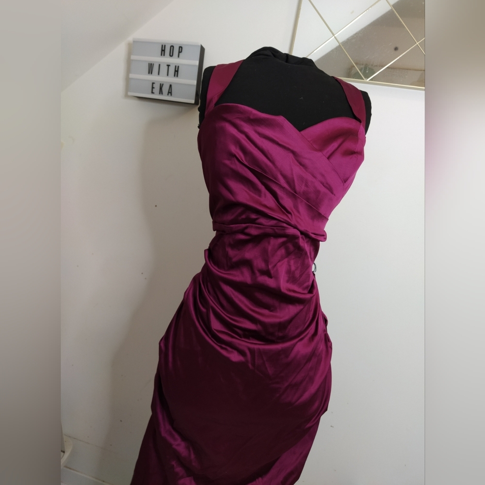 Burgundy dinner dress - Picture 3 of 6